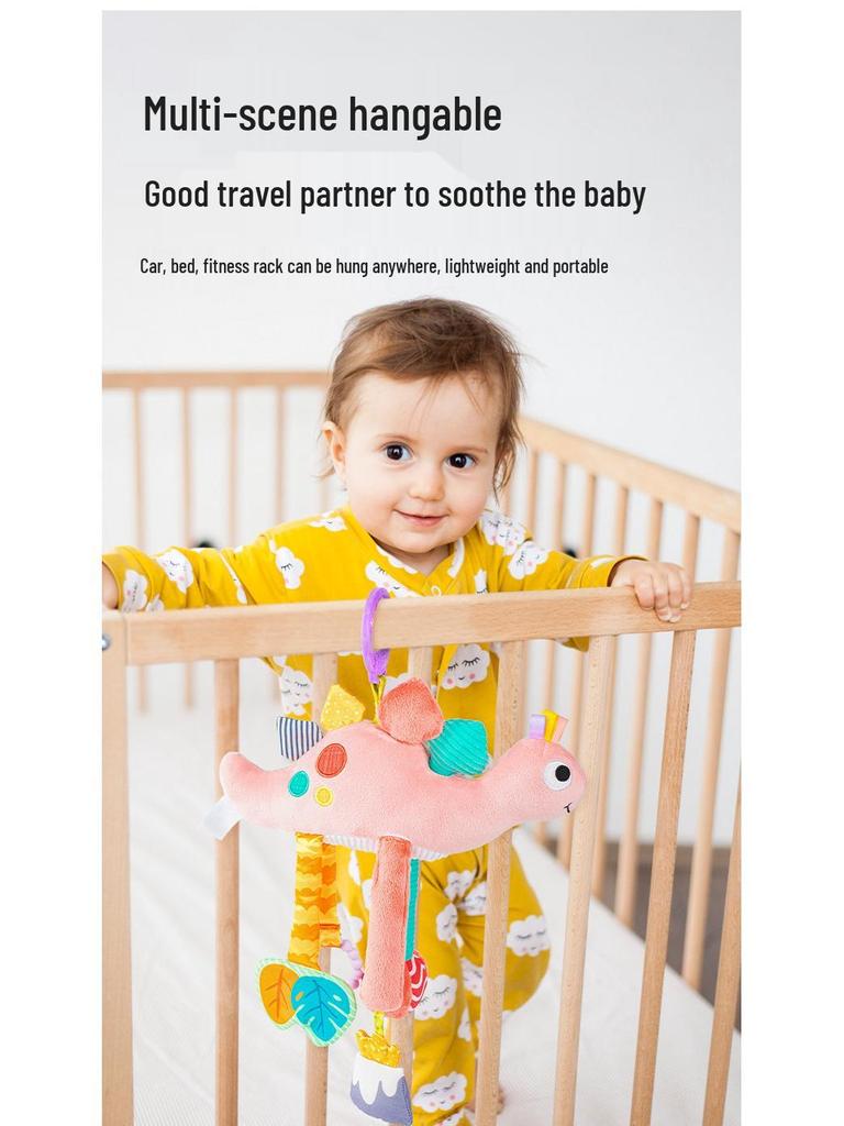 Multifunctional Baby Car Seat Crib Toy: Stroller Pendant, Funhouse Mirror, Soothing Rattle