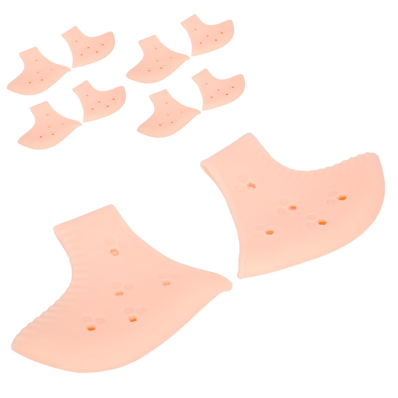 

5 Pairs SEBS Soft Heel Socks Damping Protective Guard Heal Dry Cracked Heels Sleeves