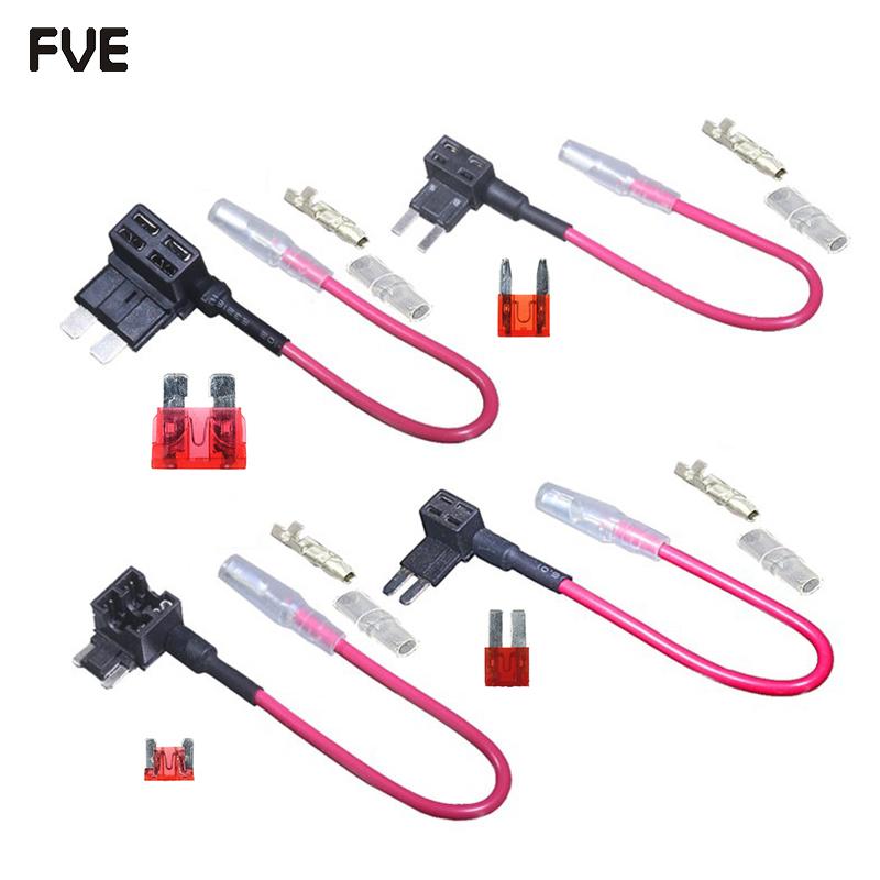 Micro2 Micro Mini Standard Medium Blade Fuse Apapter Automotive Fuses Tap Holder 2A 3A 5A 7.5A 10A Fuse Holders1