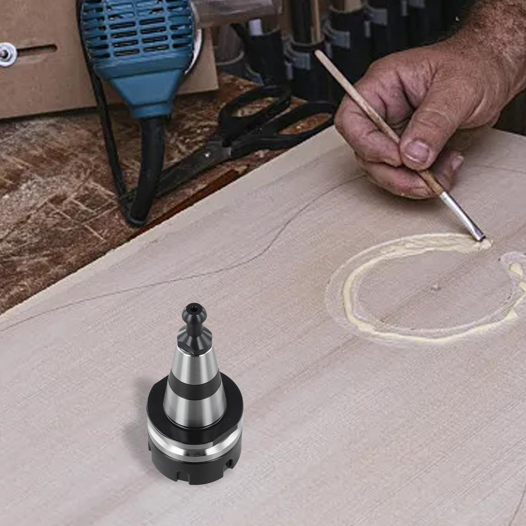 CNC-Bearbeitungseinrichtung ISO30 Spannzangenfutter CNC-Drehbankzubehör Silber und Schwarz Bearbeitungsmaschine Kompatibles Bearbeitungswerkzeugteil