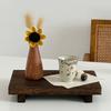 Retro Wooden Flower Vase Desktop Aesthetic Flower Bottle Decorative Plant Pot Arrangement Vase Home Decor Ornaments