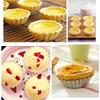 10Pcs Nonstick Ripple Egg Tart Mold Flower Shape Reusable Stainless Steel Cupcake Muffin Cake Mold Baking Cup Tartlets Pan