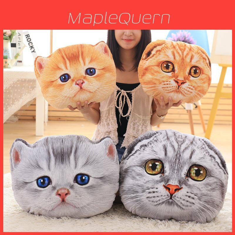 Süßes Und Kreatives 3D-Katzenkopfkissen Weiches Plüsch-Alien-Katzenkissen Geschenk