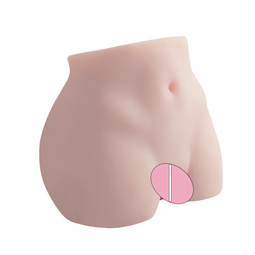 Sexy and Realistic Human Buttocks Masturbation Device, Double Hole Simulated Vagina, Male Adult Sex Toy