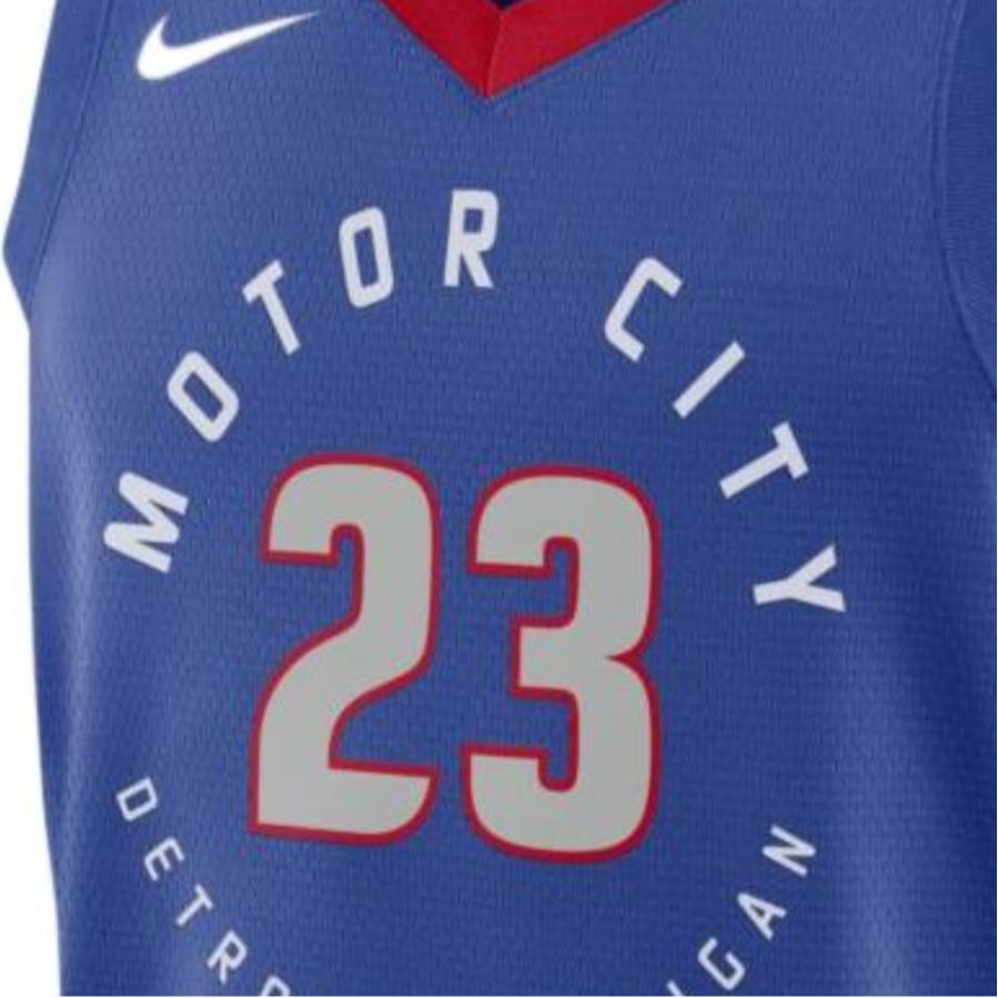 Nike NBA Alphanumeric Jersey Basketball Vest Fan Edition 20-21 Season Detroit Pistons Blake Griffin No. 23 Men Tops Blue CN1727-499