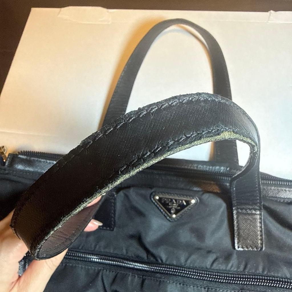 Used PRADA Men's 2-Way Business Bag Black