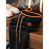Mens Casual Pants Slim Fit Straight Leg Sports Sweatpants With H Embroidery Modal Blend Wear
