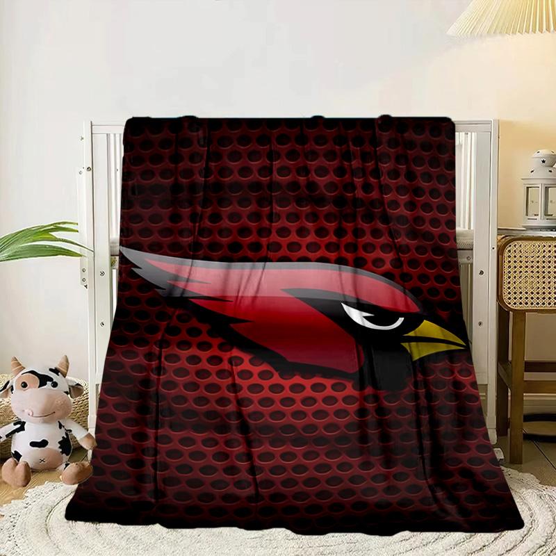 Arizona Cardinals Logo Portable Blanket/Soft Blanket Bedding Blanket Suitable for Travel Camping Living Rooms Offices Sofas Fan Gifts