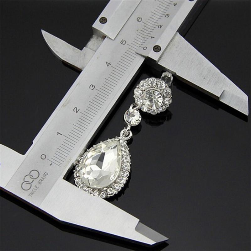 Women Charm  Bridal Water Drop Earrings Wedding  Stud Earings