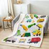 Garbage Truck Blanket Soft Fleece Throw Recycling Theme Kids Room Decor Educational Gift Baby Gift