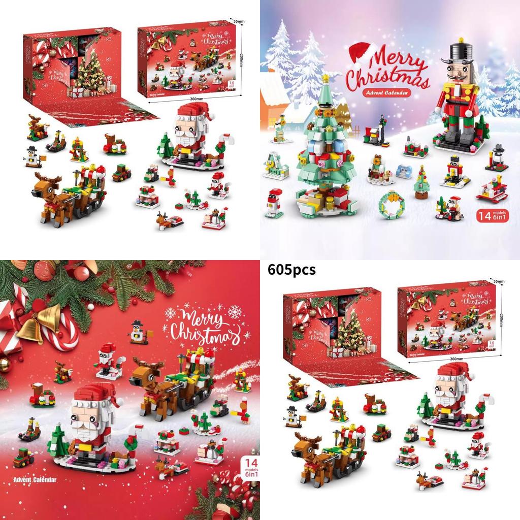 Engaging Compatible Lego Christmas Block Set With 24 Boxes And 400 To 800 Pieces