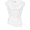 Women's Drape Neck Solid Short Sleeve T-Shirt