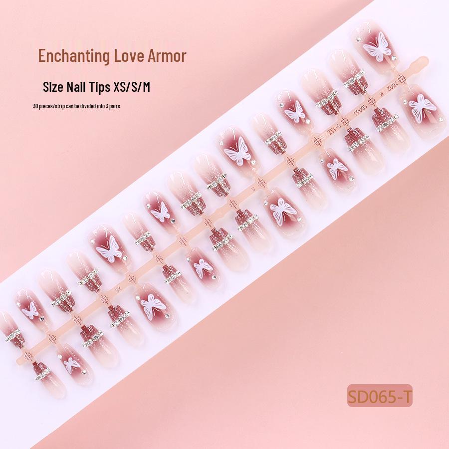 Elegant Simple French Semi-Handmade Nail Tips, Assorted Sizes, Wearable, Detachable, Skin-Brightening, 30 Pieces