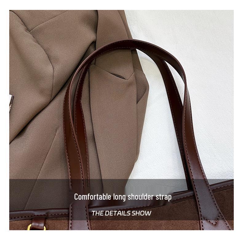 2025 Women's Versatile Retro Tote: Large-Capacity Underarm, Shoulder & Crossbody Bag