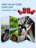 4Pcs Compass Aluminum Alloy Valve Caps, Hex Leak-Proof Tire Valve Covers, Stylish Wheel Hub Accessories