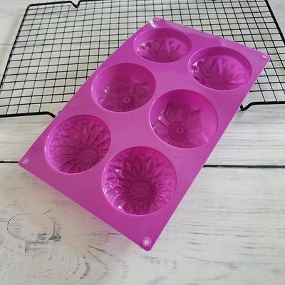 1Pc 6 Cavity 3 Different Flowers And Plants Shape Silicone Chocolate Mold Diy Handmade Soap Sunflower Moon Cake Mold