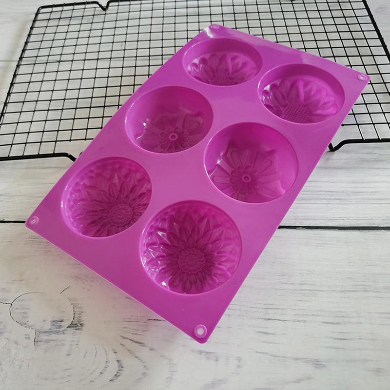 

1 шт. 6 ячеек 3 разных формы цветов и растений силиконовая форма для шоколада сделай сам мыло ручной работы подсолнух форма для лунного пирога 27.7x17cm
