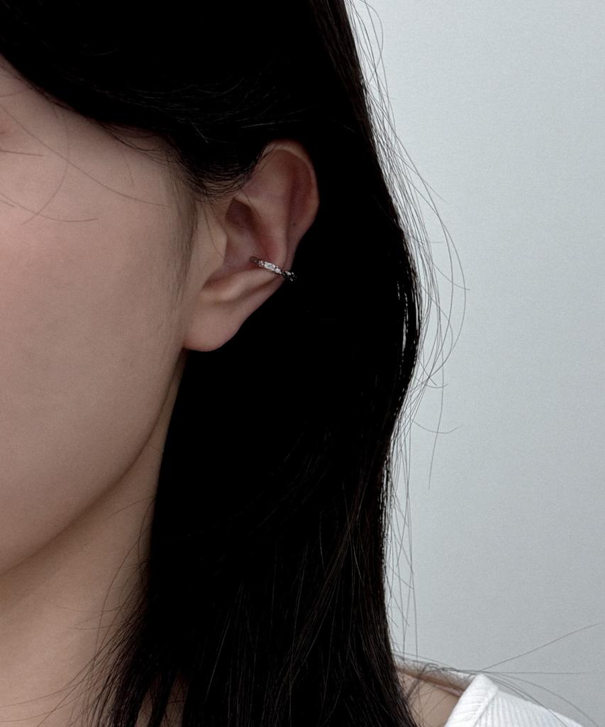 Knosis [925 Silver] Molten Ear Cuff