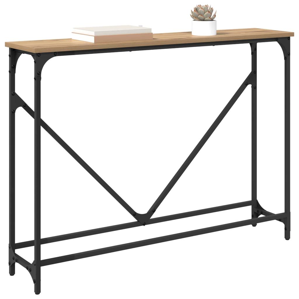 Artisan Oak Console Table 102 x 23 x 75 cm Engineered Wood