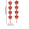 1 pair Hollow New Year Decorations Tassels Couplets Ornaments Hanging Ornament Hanging Vietnamese Red Couplets