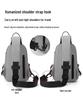 Trendy Men's Multifunctional Water-Repellent Crossbody Chest Bag and Backpack