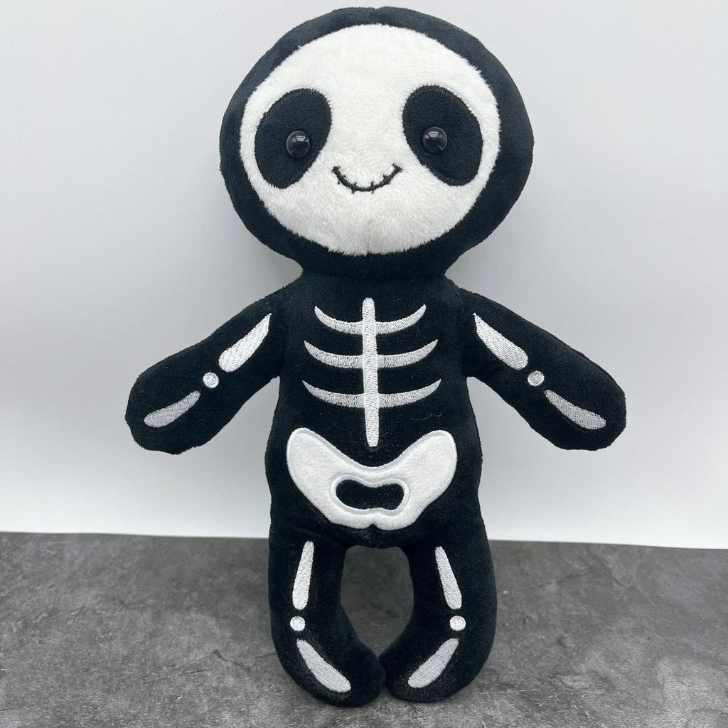 Kreativní kreslený lebka muž Halloweenský duch plyšová hračka měkká vycpaná bavlna zábavná dekorace dům narozeniny svátek dárek