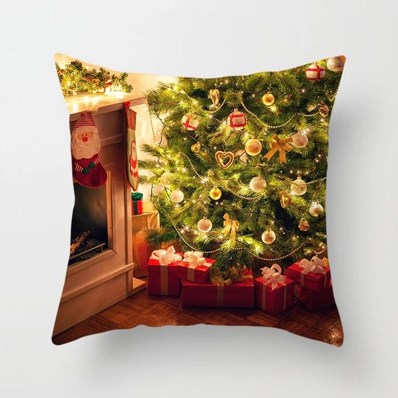 

Рождественские домашние наволочки с рождественским принтом для кровати, украшения для дома, наволочки, рождественские украшения, наволочки 40x40cm