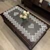 European Rectangular Coffee Table Mat, American Western Tablecloth, New Chinese Solid Color Fabric, Lace Desk Cover, Dust Cover