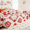 Cold-weather Off-white Aesthetic Plush Loveseat Mat Throw Total Coverage Pet-proof Mark Claw-resistant Slip-resistant Fluffy Settee Throw Family