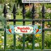 2D Flat 1pc, [Vintage Metal Sign] Rustic Metal "VEGETABLE PATCH" Sign | Vintage Garden Design Wall Art for Home, Kitchen, or Garage Decor (15.74 X
