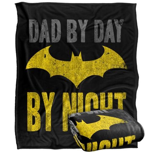 Batman Dad By Day Logo Blanket