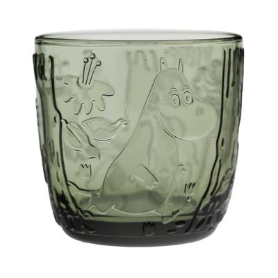 Moomin by ARABIA Glassware Collection Tumbler Pair Set Pine Moomin Arabia 1070868 [Official Import] Cup, Approx. 280ml, (2 Pieces), Green, Tableware,