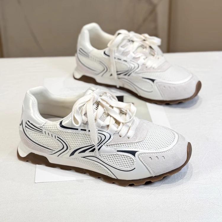 Mesh Versatile Wear-resistant Flat-bottomed German Training Shoes Women's Ins Tide 2025 New Summer Breathable Versatile Sports Forrest Gump Shoes