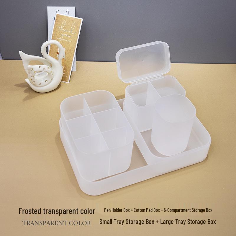 

Матовый ящик для хранения нейл-арта с подставкой для ручек и лотком для ватных дисков для гель-лака