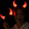 Small/Medium LED Headband Bull Horns Red Glowing Headband Durable Horn Headband  Halloween Party