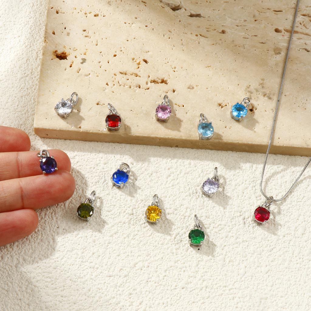 2 ks 304 Nerezová ocel & Zirkony Narozeninové přívěsky Mini přívěsky Pro DIY Náhrdelník Náušnice Výroba šperků 15mm x 7mm
