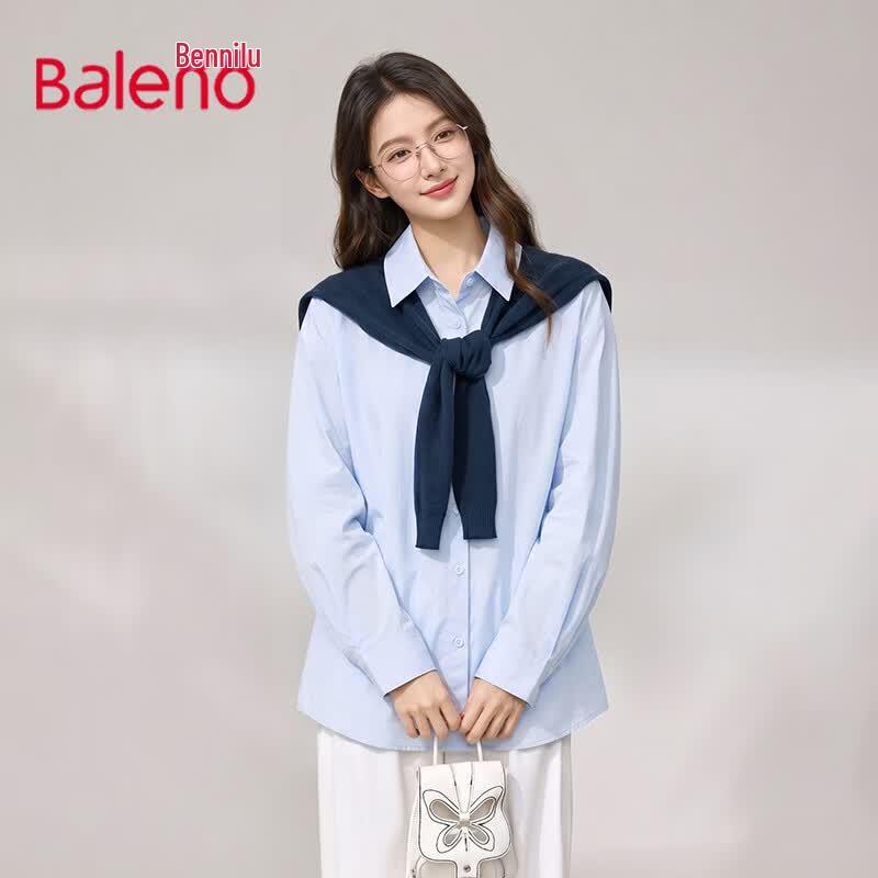 Baleno Women s Faux Two-Piece Shawl Collar Shirt XL