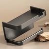 Multifunctional Plastic Toilet Paper Holder Wall Mounted No Drilling Toilet Organizer Rack With Shelf Tissue Holder Bathroom Use