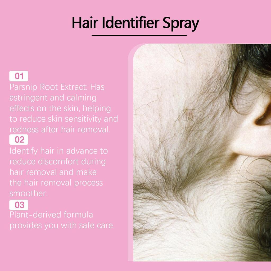 100ml Gesichtshaar-Identifikationsspray Gesichtsklärung Weichmachendes Haar Sanft Nicht-Reizend Haarentfernungsspray