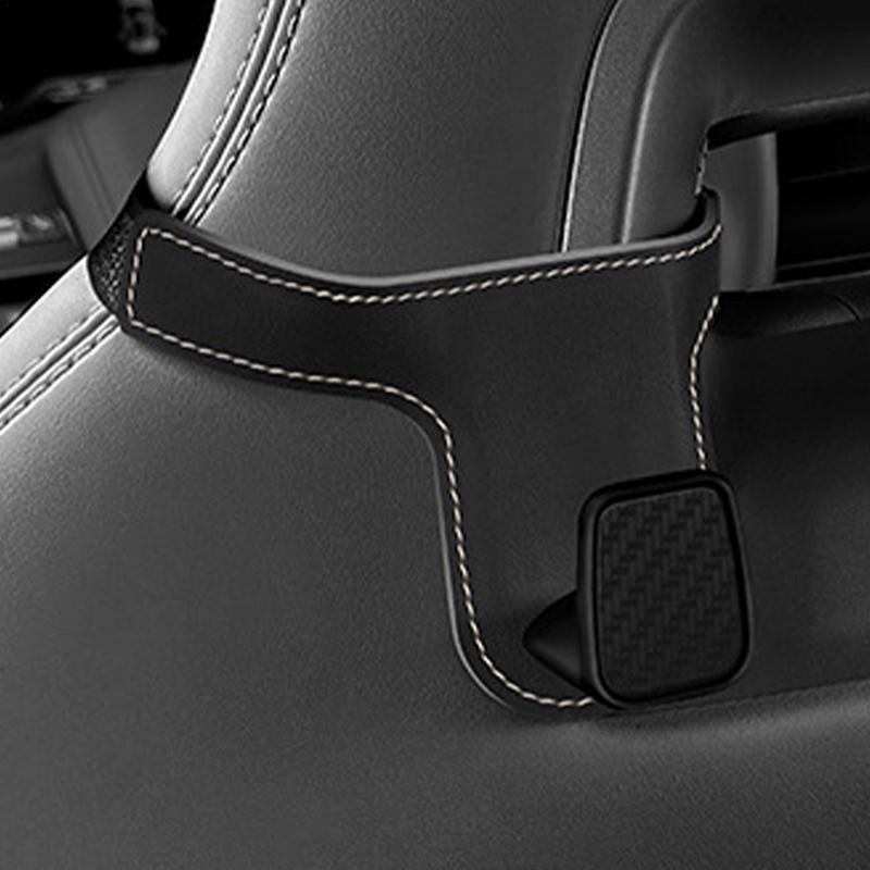 Car Seat Hanger Storage Sturdy Holder Hooks Stylish Pu Leather Car Seat Organizer Hooks Vehicle Organizer Accessory Organizer