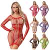 Womens See Through Mesh Fishnet Lingerie Nightgown Mini Slip Dress Nightwear