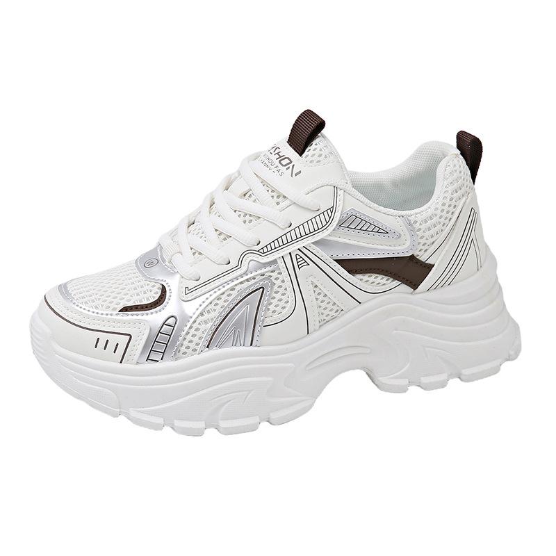 Daddy Shoes Women's Autumn New Versatile Student Thick Baseplate Shoes Women's Casual Shoes Breathable Women's Shoes