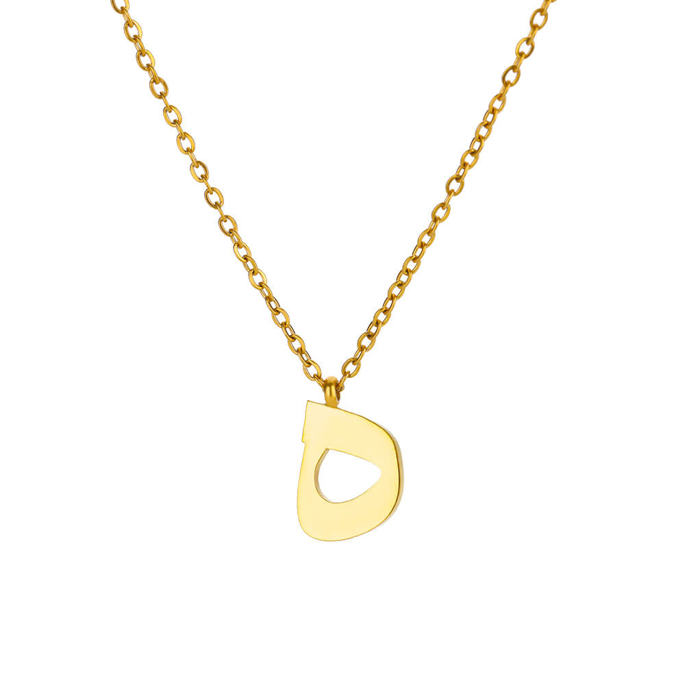 Náhrdelník z nerezové oceli s arabským písmenem pro ženy, zlatá barva, přívěsek s abecedou, choker, řetízek na klíční kost, trendy šperk, dárek