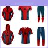 Conjunto de Jaqueta com Zíper, Camiseta e Calça do Homem-Aranha Hip Hop Marvel Fantasia Cosplay