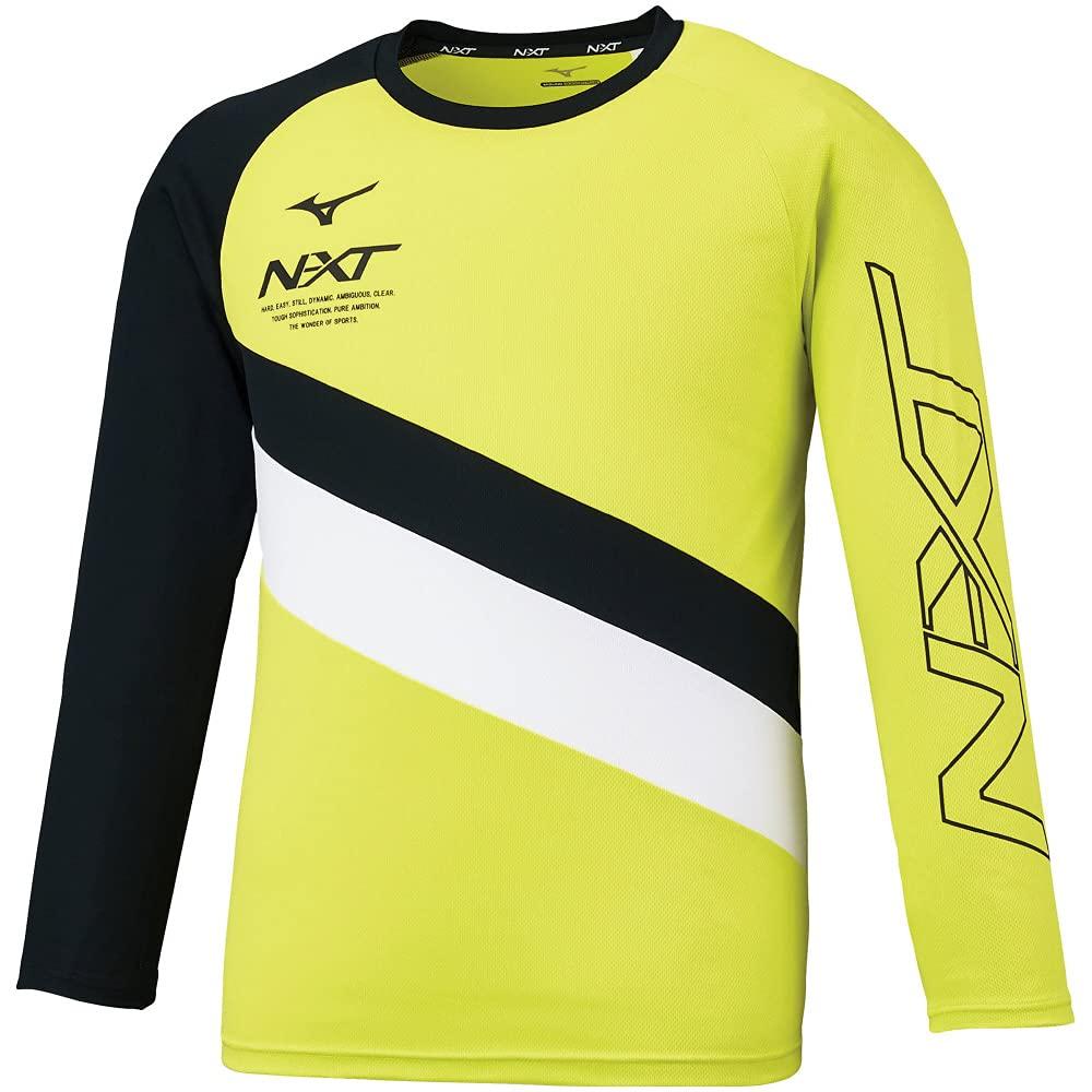 Mizuno Training Lime Yellow X Size M N-XT T-Shirt (Long Sleeve), 32JA1740, Black,