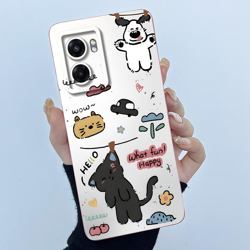Hülle Für Realme Narzo 50 5G V23 5G Q5i Niedlicher Panda Süße Katzen Silikon Weiche Rückseite RMX3572 RMX3571 Stoßfänger Schutzhülle