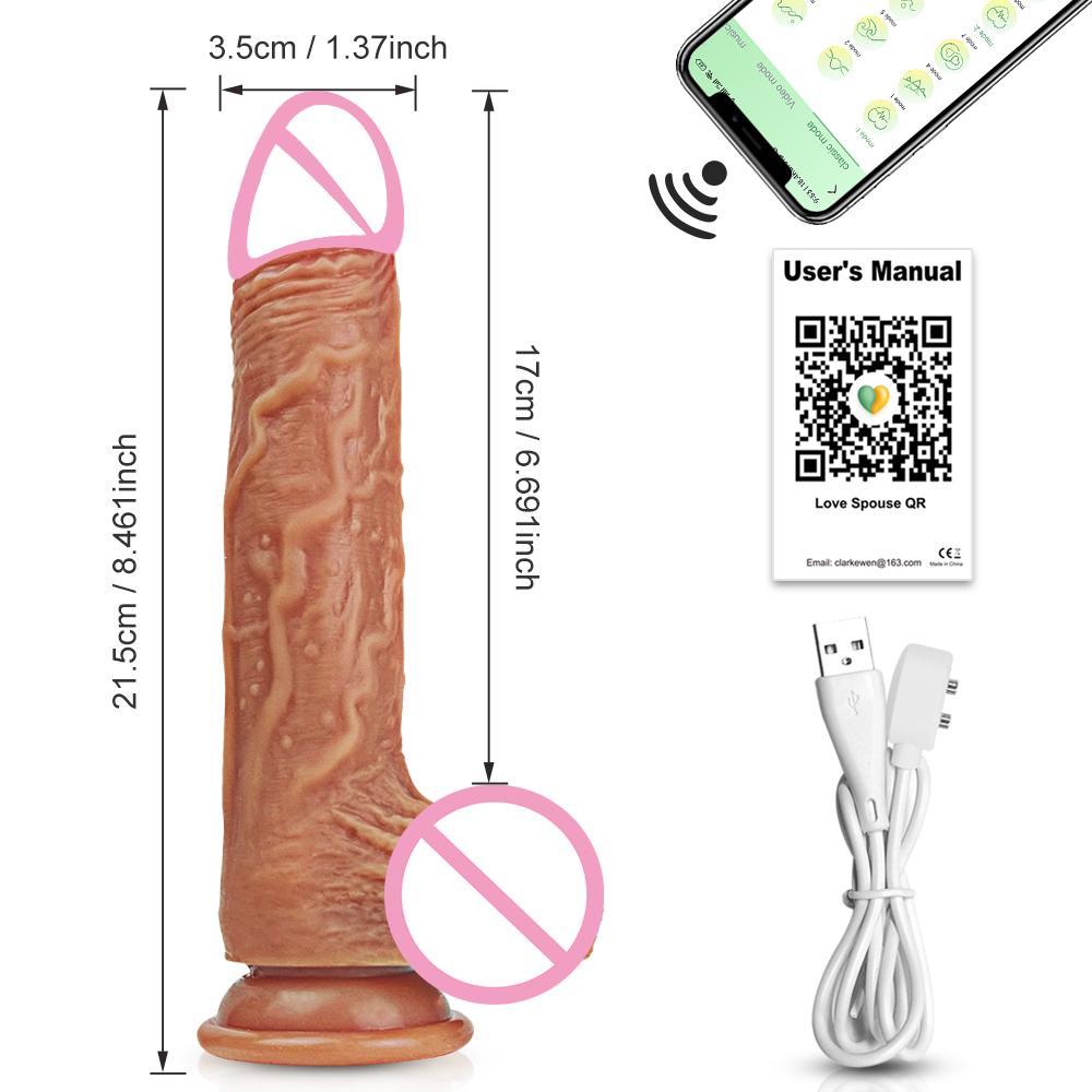 APP Control Thrusting Vibrating Dildo Female Telescopic Heating Penis Masturbator With Suction Cup Sex Toys for Women Adult 18+