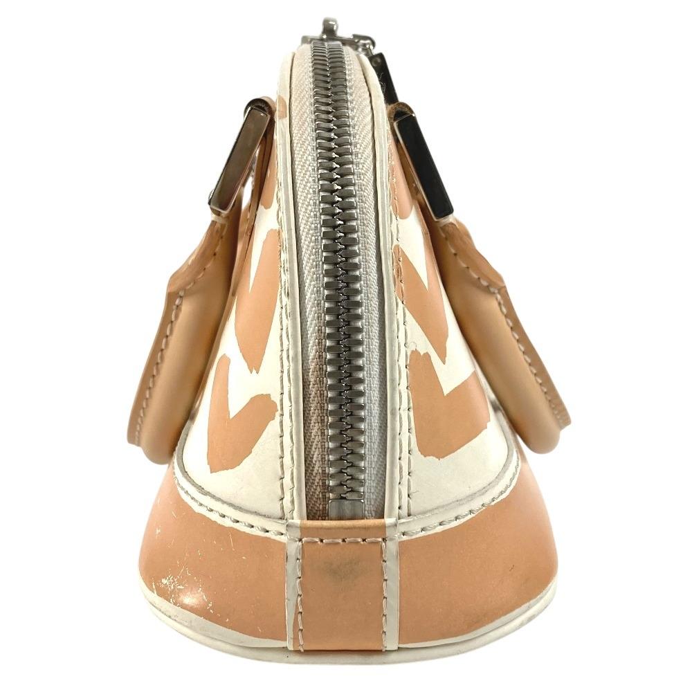 Louis Vuitton M92178  MonogramGraffiti Alma PM Hand Bag Leather Beige/White