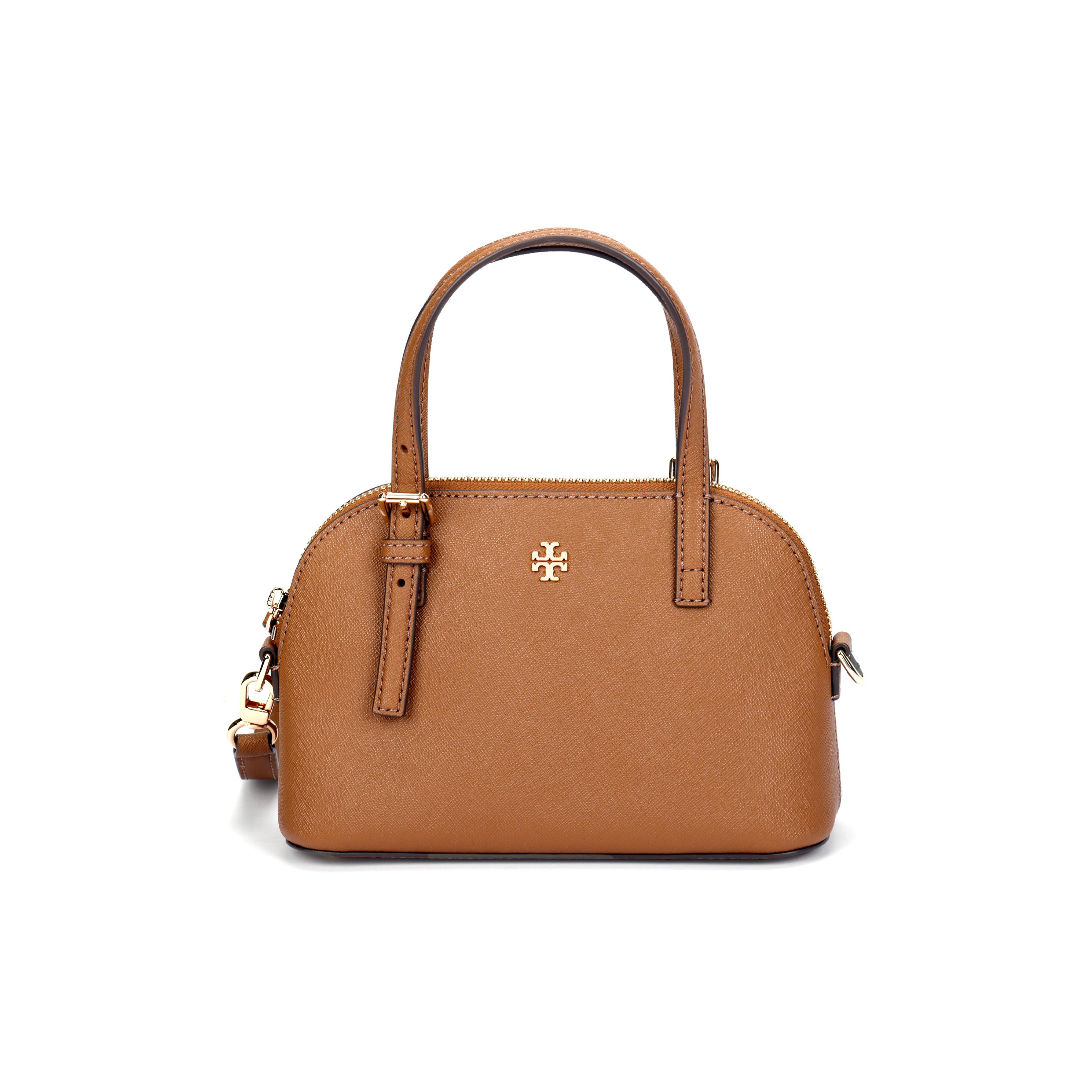 

Tory Burch Emerson Casual Trend Adjustable Detachable Shoulder Strap Leather Shell Bag Women Shoulder Bag Camel 149694-909 Basic Set (Bag+Dust Bag)