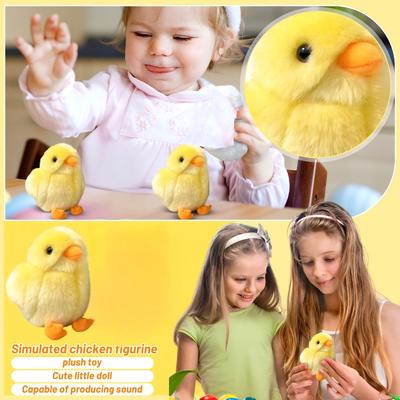 Cute Simulated Chick Plush Toy Sound-making Small Doll